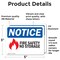 Signmission Fire Safety No Storage Sign, Vinyl Decal, 5in W x 3.5in L, 2PK OS-2PACK-NS-D-35-L-12655 - alternate 6